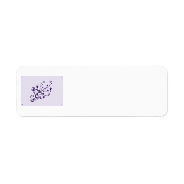 Purple Swirl Label Return Address Label (Front)