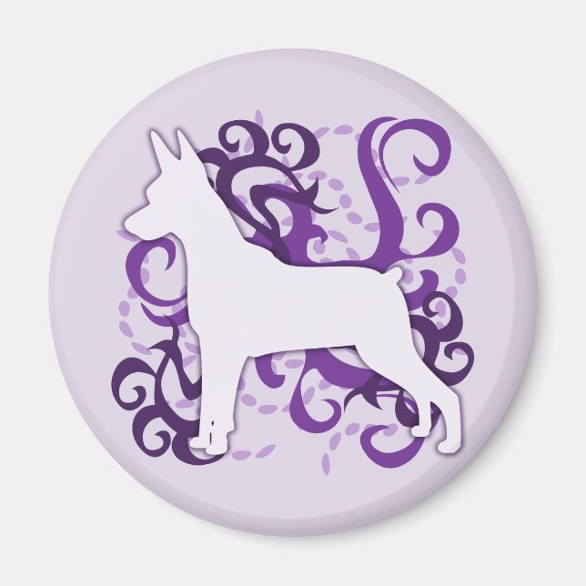 Purple Swirl Min Pin Magnet (Front)