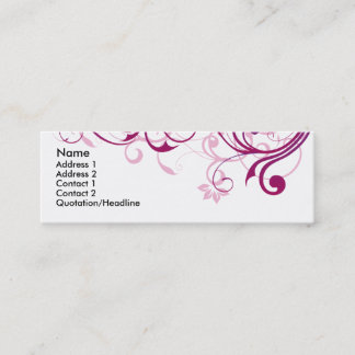 Purple Swirl Mini Business Card