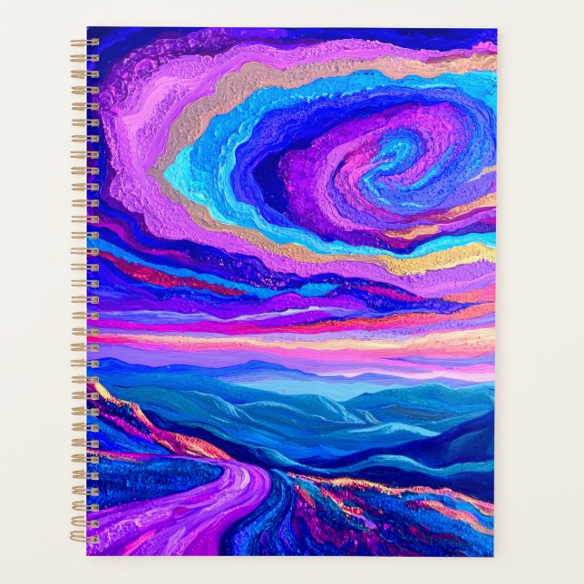Purple Swirl Planner (Front)