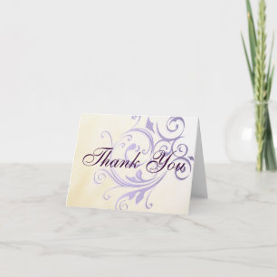 Purple Swirl Thank You Card