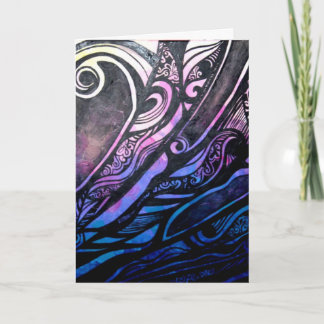 Purple Swirl Thank You Card