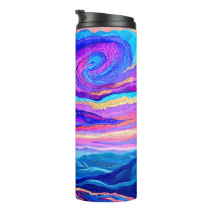 Purple Swirl Thermal Tumbler