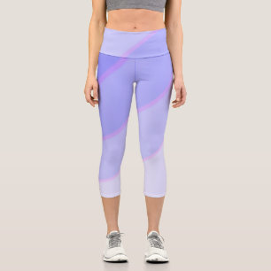 Purple Swirls Capri Leggings