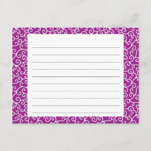 Purple Swirls Recipe Card