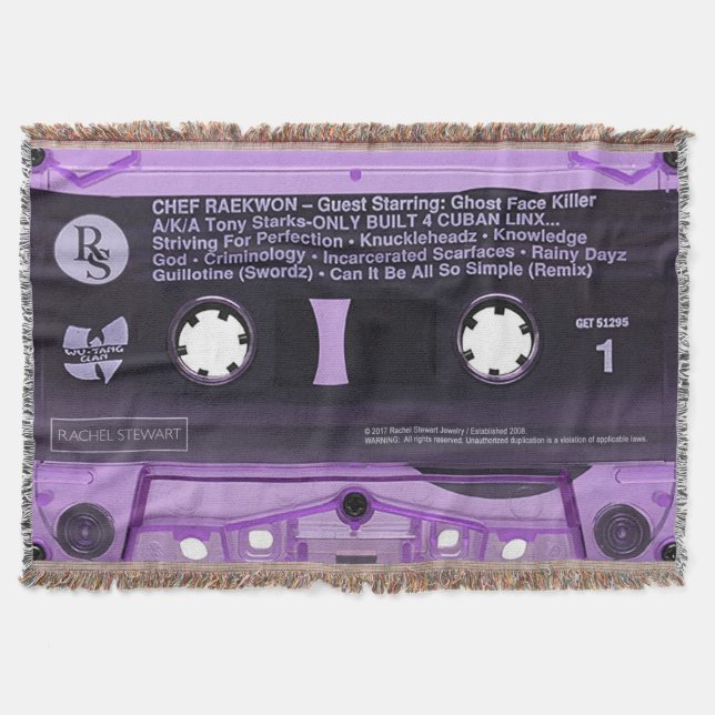 Purple Tape Throw Blanket (Front)