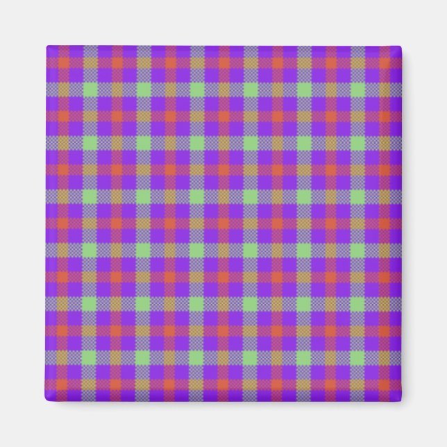 Purple Tartan Magnet (Front)