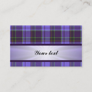 Purple Tartan With Ribbon Business Card