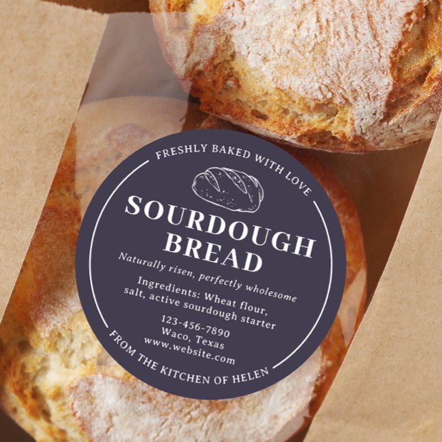 Purple Taupe Sourdough Bakery Bread Sticker (Creator Uploaded)