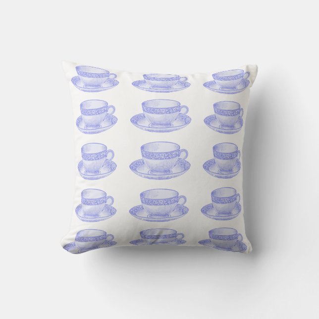Purple Teacup Cushion (Front)