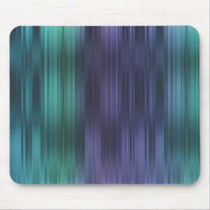 Purple Teal Blue Green Stripes Mouse Pad