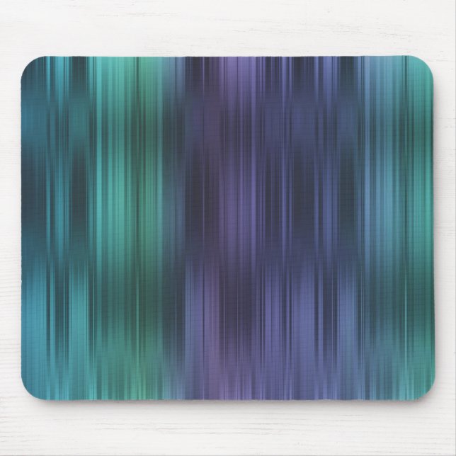 Purple Teal Blue Green Stripes Mouse Pad (Front)
