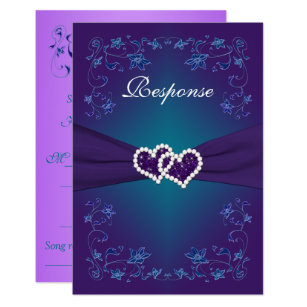 Purple And Teal Wedding Invitations 7