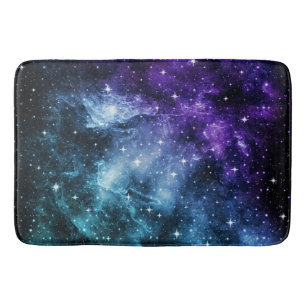 Purple Teal Galaxy Nebula Dream #1 Bath Mat