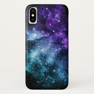 Purple Teal Galaxy Nebula Dream #1 iPhone X Case