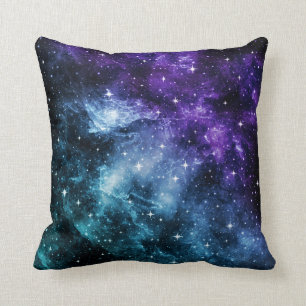 Purple Teal Galaxy Nebula Dream #1 Cushion