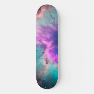 Purple Teal Galaxy Nebula Dream #1  Skateboard