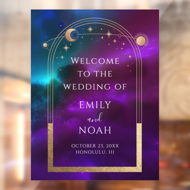 Purple Teal Gold Celestial Wedding Welcome (Sheet 2)