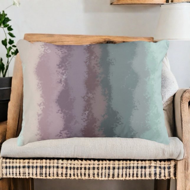 Purple teal gradient ombre modern abstract striped decorative cushion (Creator Uploaded)
