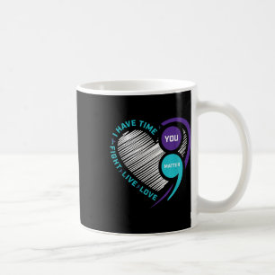 Purple Teal Suicide Awareness Shirts Semi Colon Yo Coffee Mug