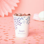 Purple   Teal Tree of Life Bat Mitzvah Paper Cups<br><div class="desc">Pretty tree of life Bat Mitzvah paper cups featuring swirling leaves and a Star of David in pretty purple and teal watercolor. Customise these unique invitations yourself online.</div>