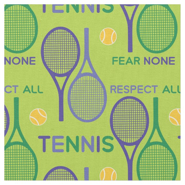 Purple Tennis, respect all... (see description) Fabric (Close Up)