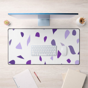 Purple Terrazzo Abstract Art Desk Mat