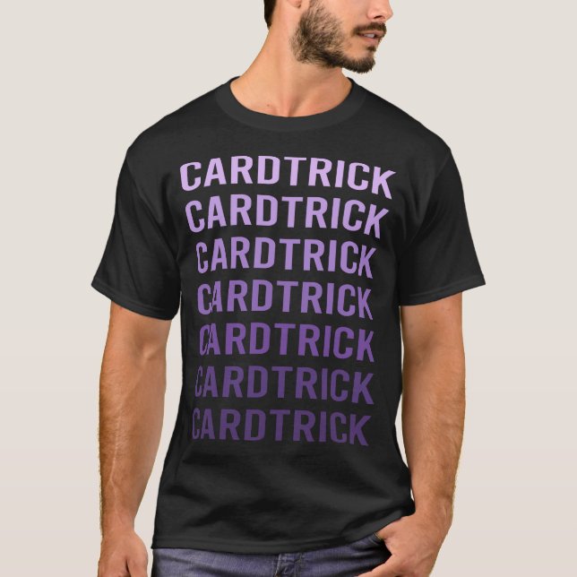 Purple Text Card Manipulation Trick Tricks T-Shirt (Front)