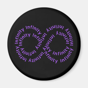 Purple Text Infinity Symbol Magnet