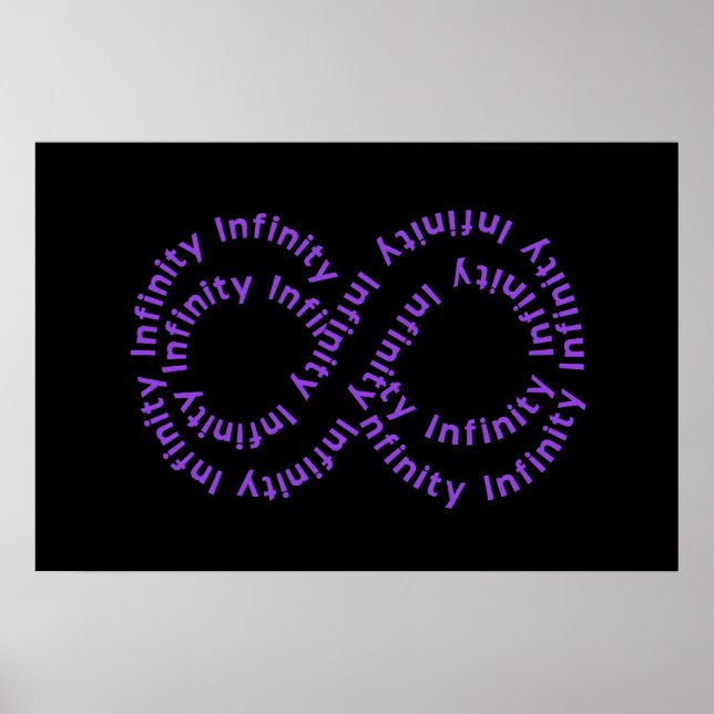 Purple Text Infinity Symbol Poster (Front)