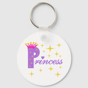Purple Text Princess Key Ring