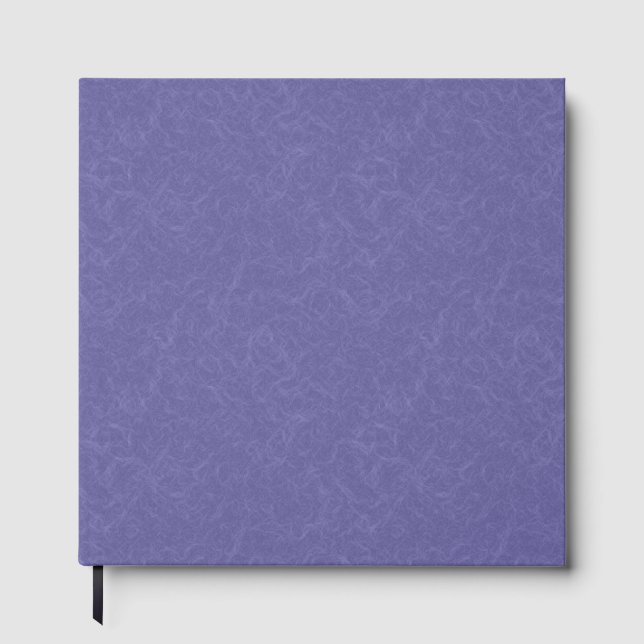 Purple textured surface swirling pattern guest book (Front)