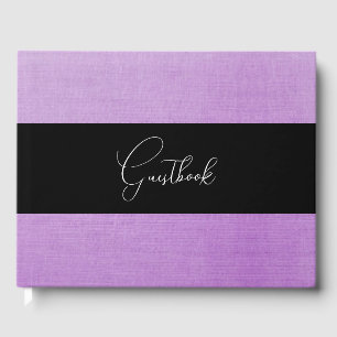 Purple Texturised Wedding Guest Book