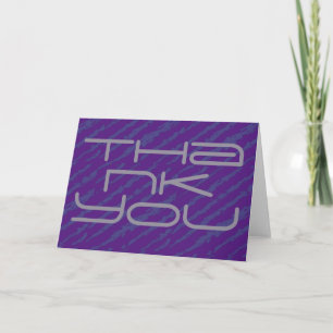 Purple thank you card