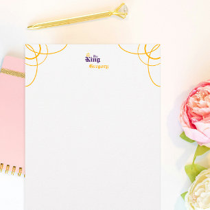 Purple The King Stationery