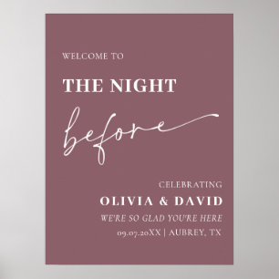 Purple The Night Before Rehearsal Dinner Poster