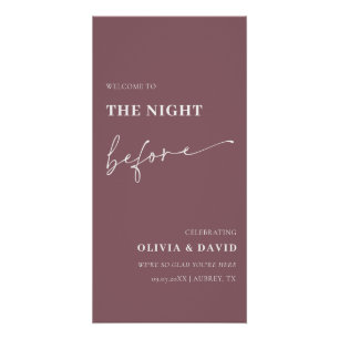 Purple The Night Before Rehearsal Dinner Poster