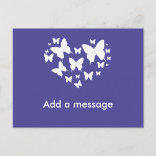 Purple Themed Butterfly Postcard
