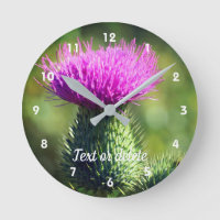 Purple Thistle Flower Personalised