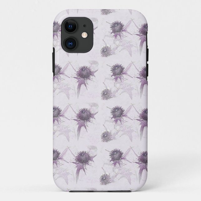 Purple thistle nature design Case-Mate iPhone case (Back)