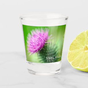 Purple thistle Shot glass