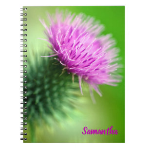Purple Thistle Spiral notebook