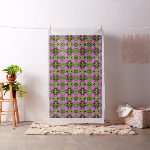 Purple Thistle Wildflower Floral Art Fabric