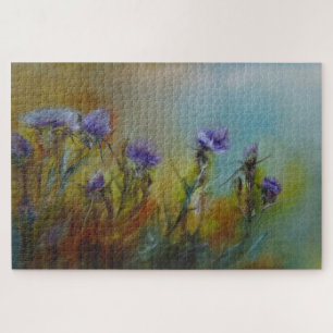 Purple Thistles Old Masters Painted Jigsaw Puzzle