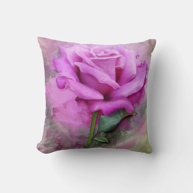 Purple throw pillow. cushion (Front)