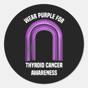 Purple Thyroid Cancer Awareness Thyroid Cancer Classic Round Sticker