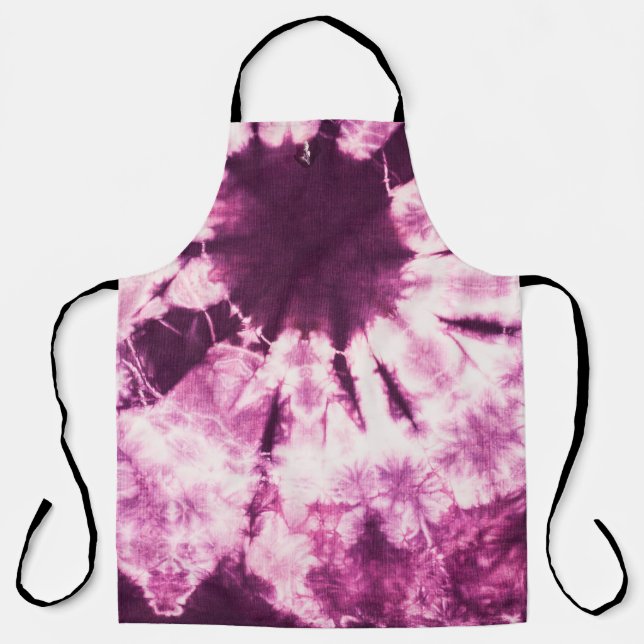 Purple Tie Dye Batik Texture Apron (Front)