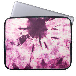 Purple Tie Dye Batik Texture Laptop Sleeve