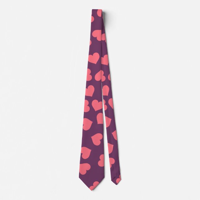 Purple Tie Pink Hearts (Front)