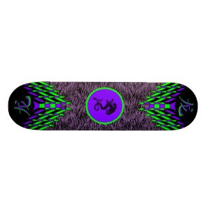 Purple Tiger Dragon Skateboard